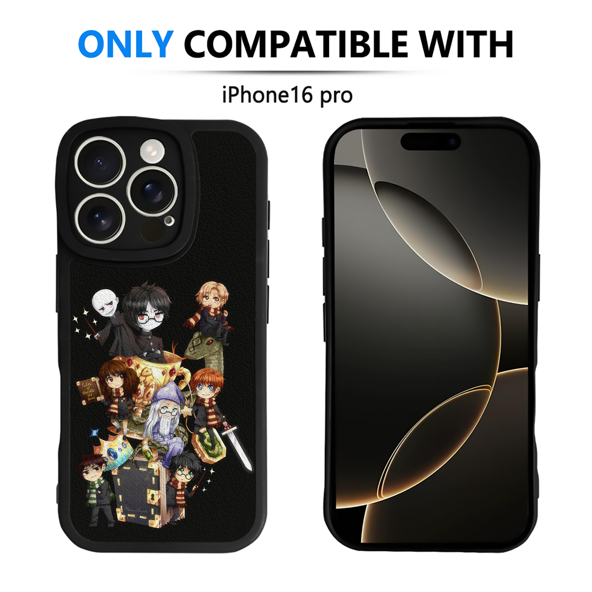 （画像用） Harry Potter ハリー・ポッターシリーズ 【iPhone 16シリーズ対応】シリコンスマホケース（レザー調） 材質：シリコン